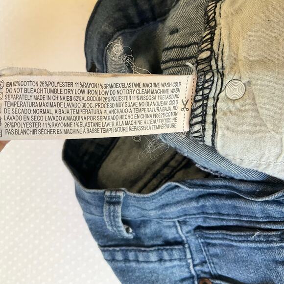 FOREVER 21 Women Skinny Jeans size 26 US Blue Mid Rise Stretch - Picture 9 of 11